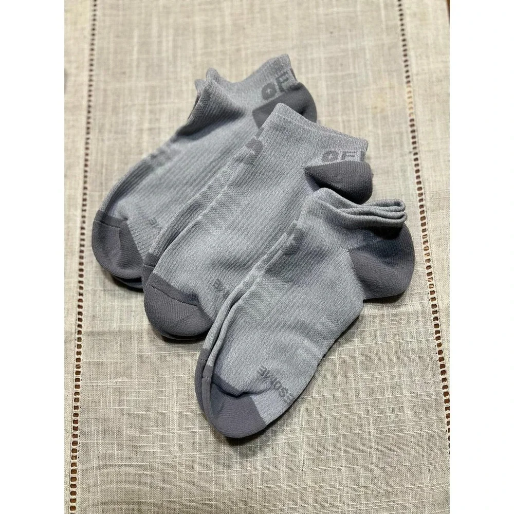 FIGS Ankle Socks Lot of 3 Pairs Gray Size Large NWOT